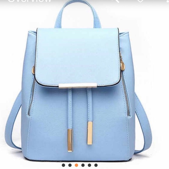 mini blue backpack